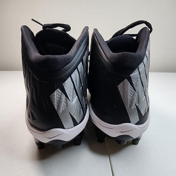 Nike Zoom Code Elite 3/4 Football Cleats Black/Silver Size 12.5 - Picture 7 of 9